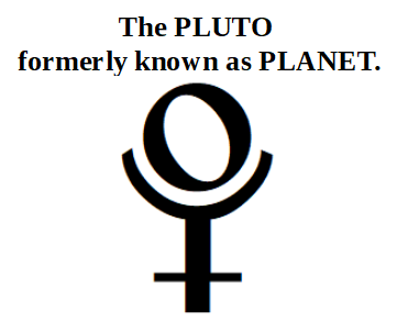 Pluto formerly Planet